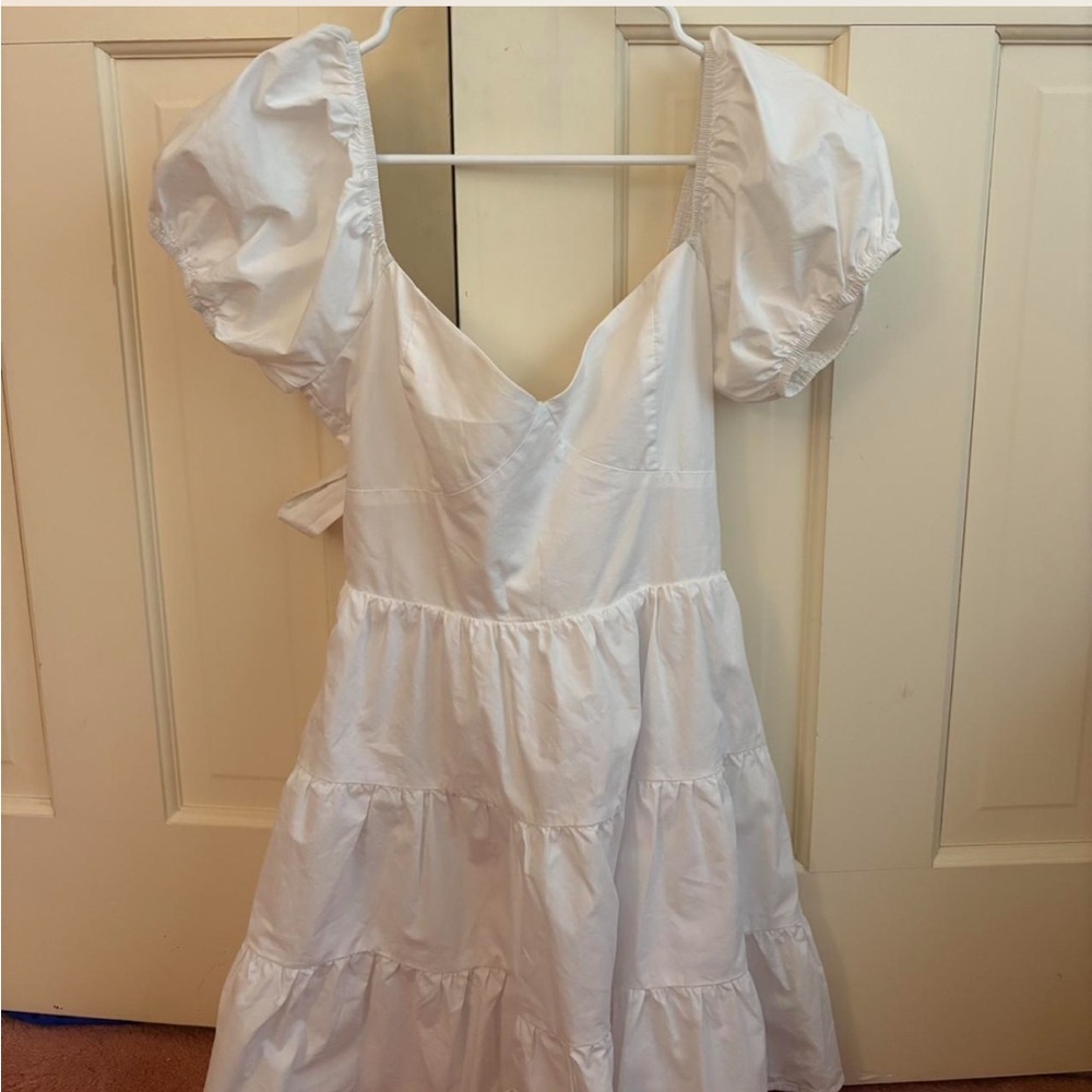 Altard State White Puff Sleeve Dress